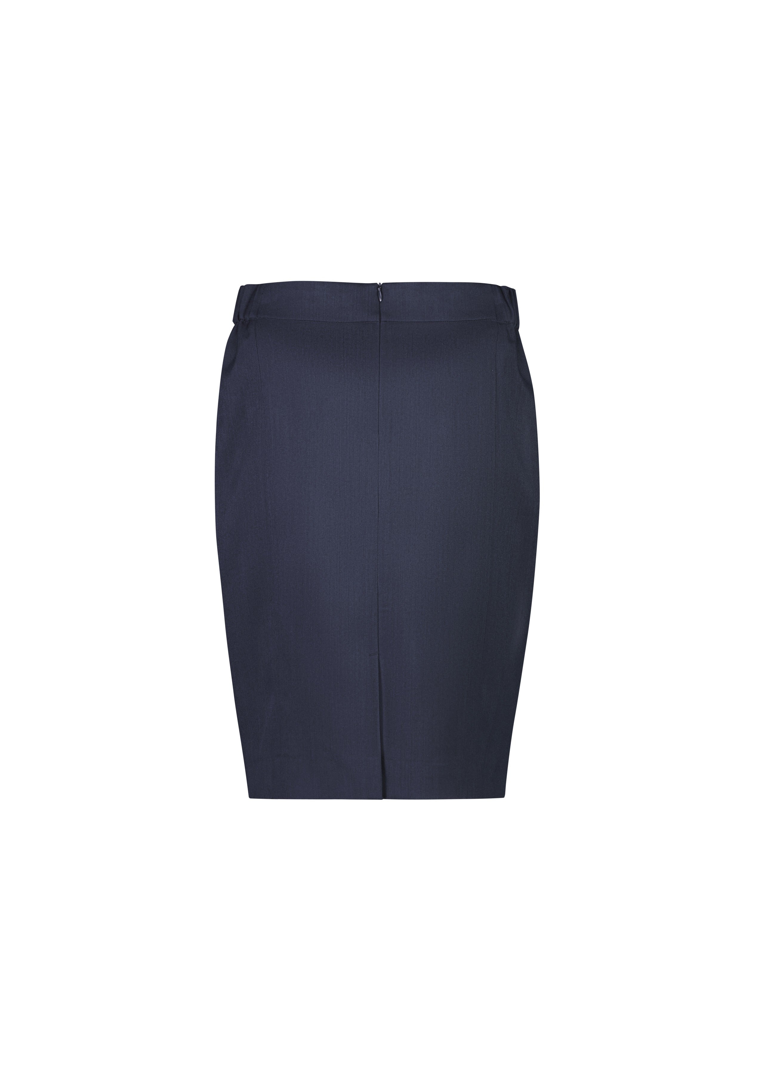 Cool Stretch Womens Mid-waist Pencil Skirt Navy back view