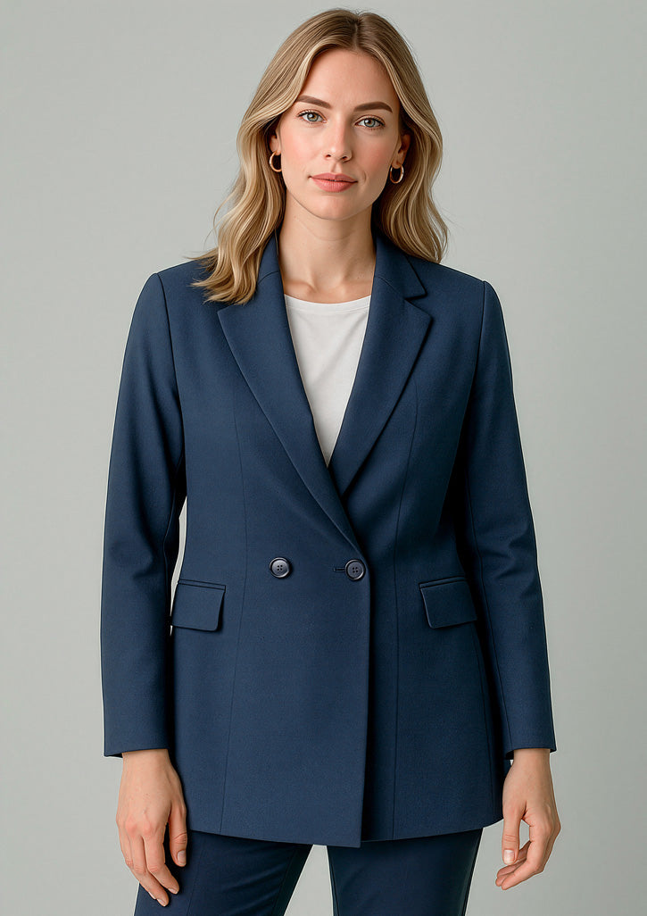 Renew Womens Double Breasted Longline Jacket-RJ400L-biz-corporates-1