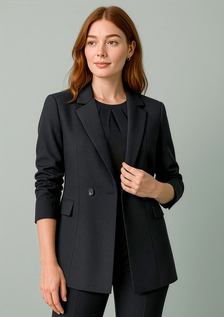 Renew Womens Double Breasted Longline Jacket-RJ400L-biz-corporates-0
