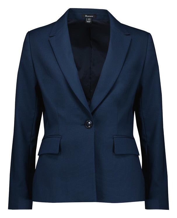 Renew Womens Single Button Mid Length Jacket in Navy Dusk