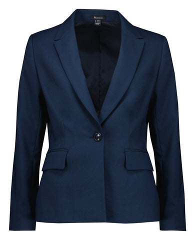Renew Womens Single Button Mid Length Jacket in Navy Dusk