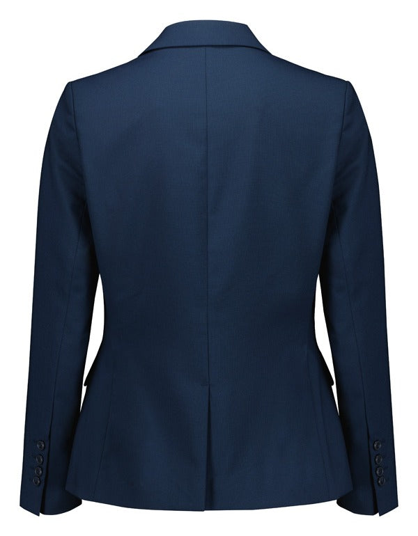 Renew Womens Single Button Mid Length Jacket Navy Dusk back view
