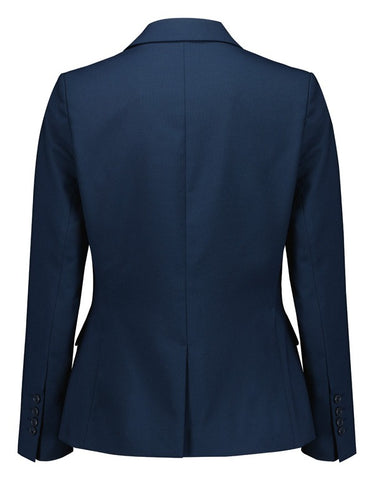 Renew Womens Single Button Mid Length Jacket Navy Dusk back view