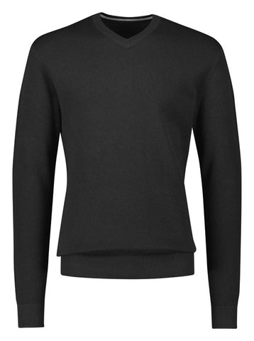Osaka Mens Pineapple Knit Jumper Black front view
