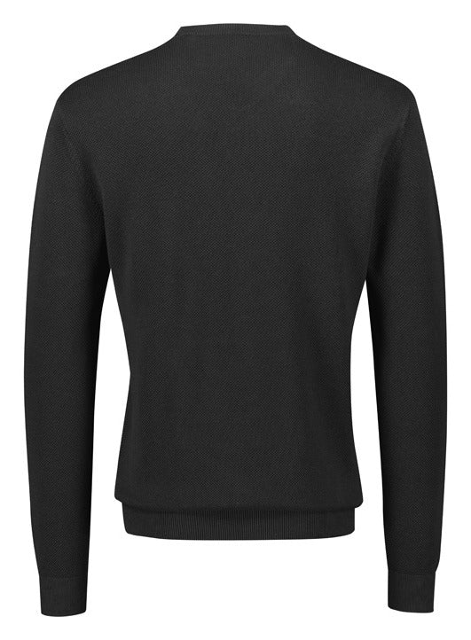 Osaka Mens Pineapple Knit Jumper Black back view