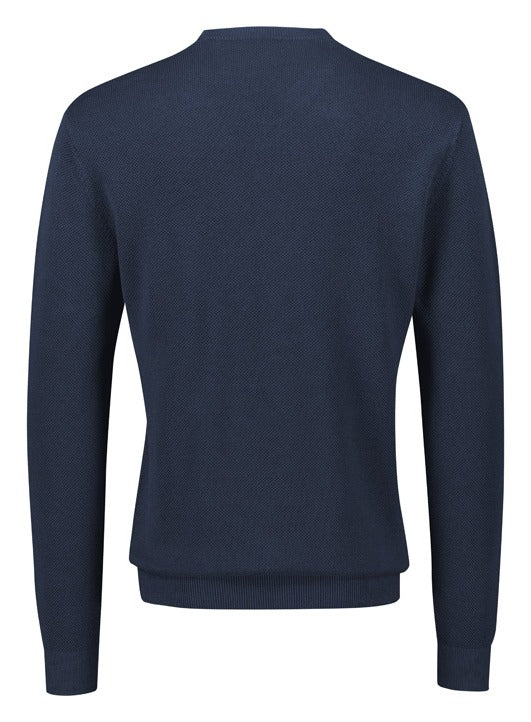 Osaka Mens Pineapple Knit Jumper Navy back view