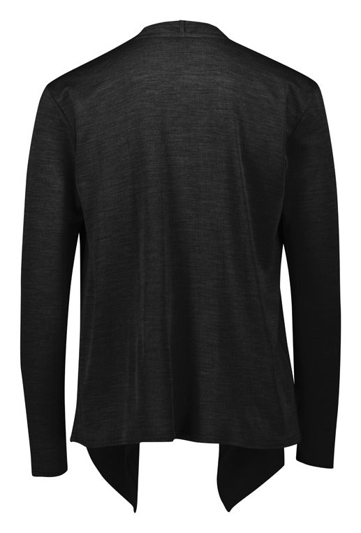 Sofia Womens Waterfall Cardigan Black back view
