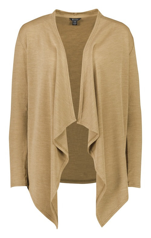 Sofia Womens Waterfall Cardigan in Camel