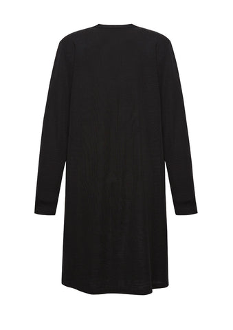 Chelsea Womens Longline Cardigan Black back view