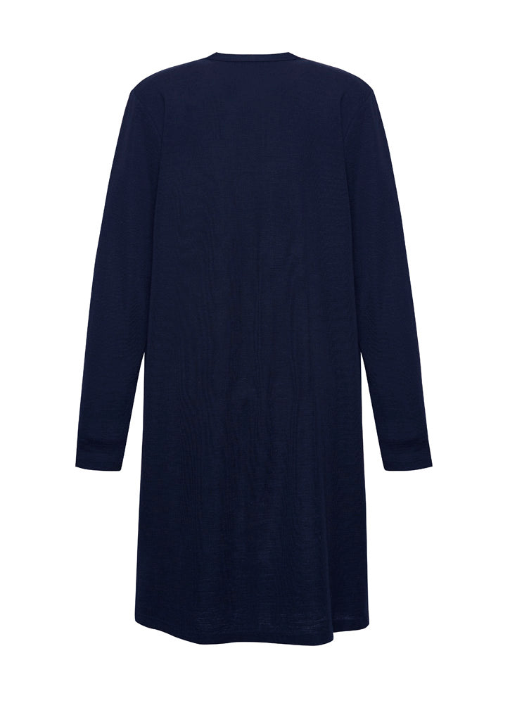 Chelsea Womens Longline Cardigan Navy back view