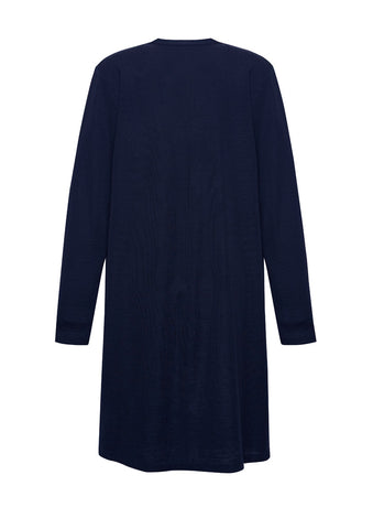 Chelsea Womens Longline Cardigan Navy back view