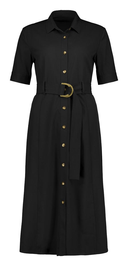 Adele Womens Midi Dress in Black