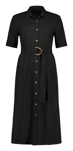 Adele Womens Midi Dress in Black