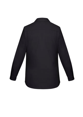 Charlie Womens Long Sleeve Shirt Black back view