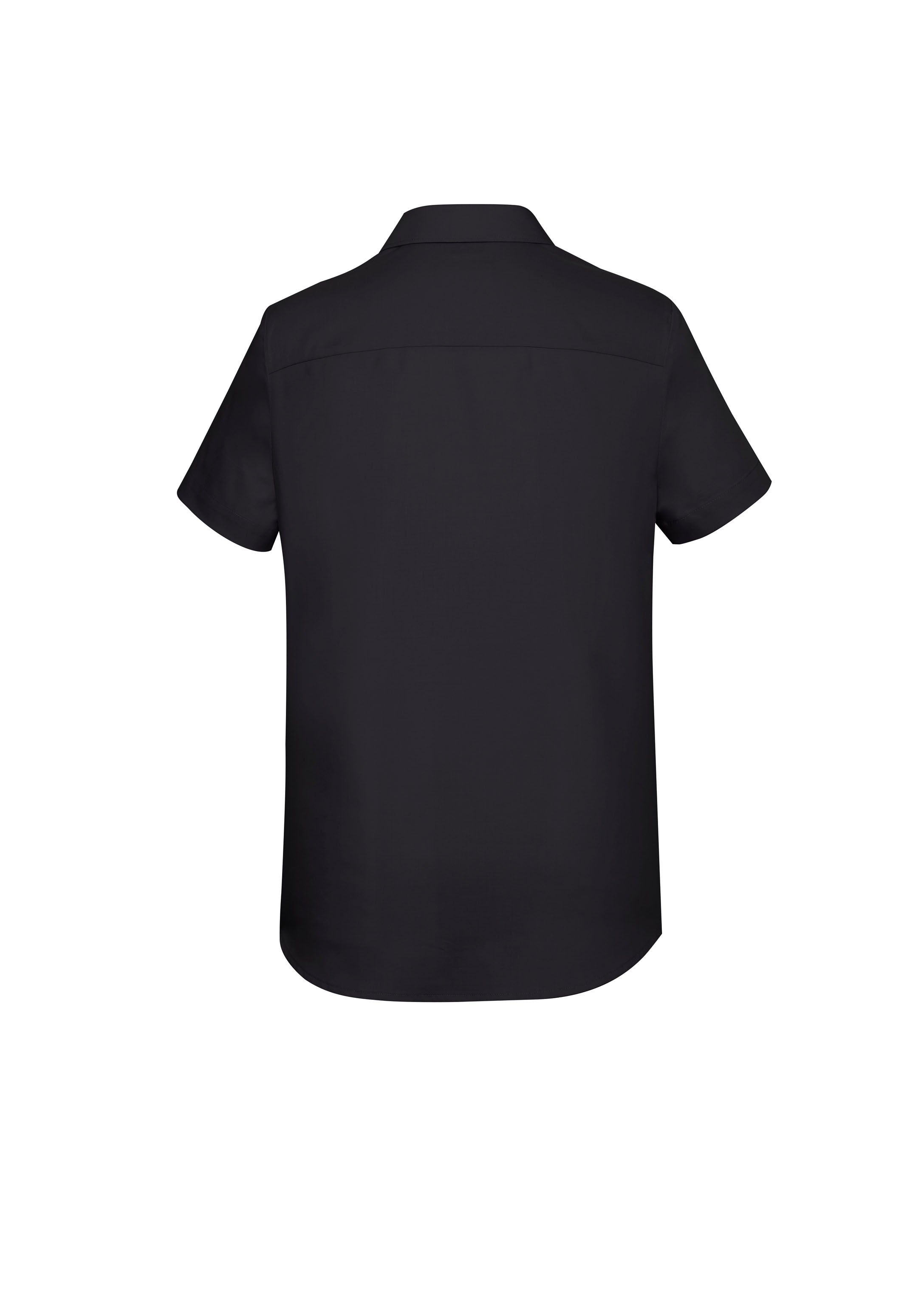 Charlie Womens Short Sleeve Shirt Black back view