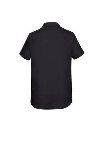 Charlie Womens Short Sleeve Shirt Black back view