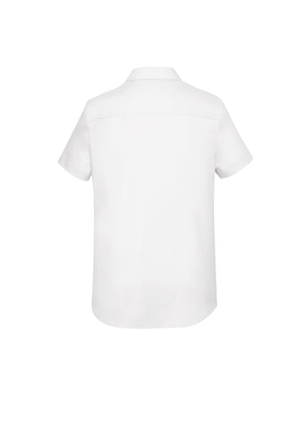 Charlie Womens Short Sleeve Shirt White back view