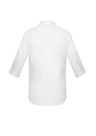 Charlie Womens 3/4 Sleeve Shirt White back view