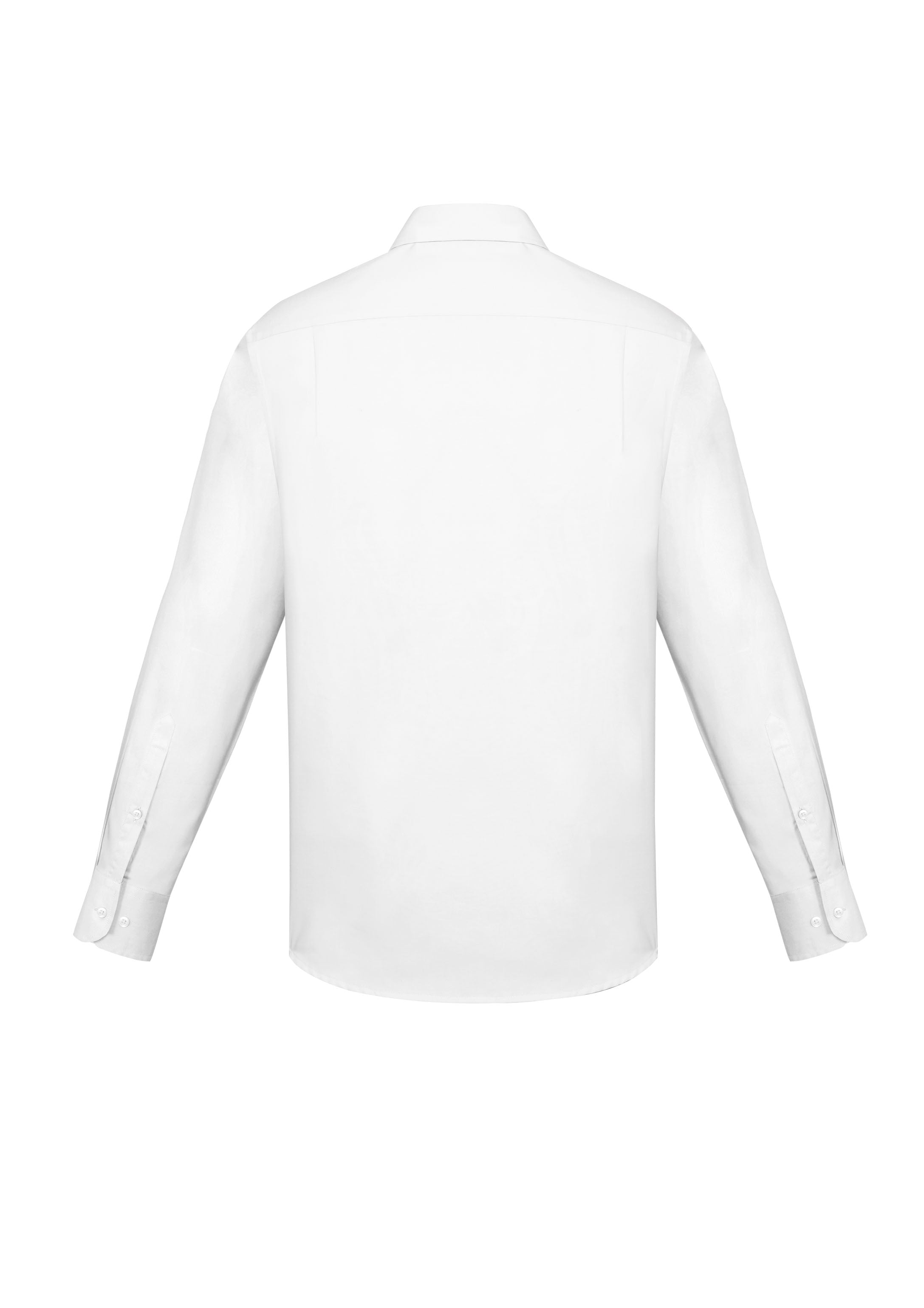 Charlie Mens Classic Fit Long Sleeve Shirt White back view