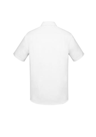 Charlie Mens Classic Fit Short Sleeve Shirt White back view