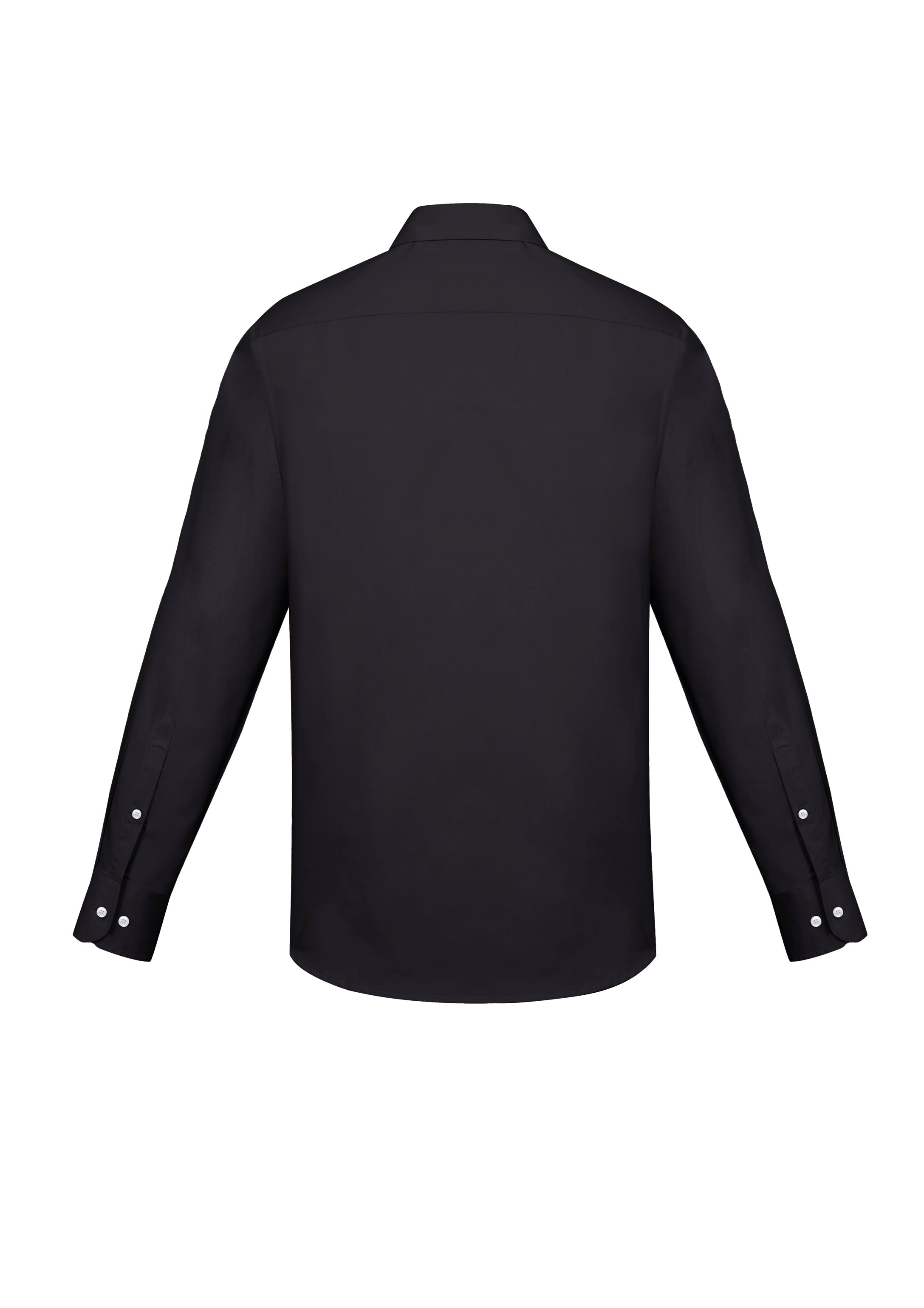 Charlie Mens Slim Fit Long Sleeve Shirt Black back view