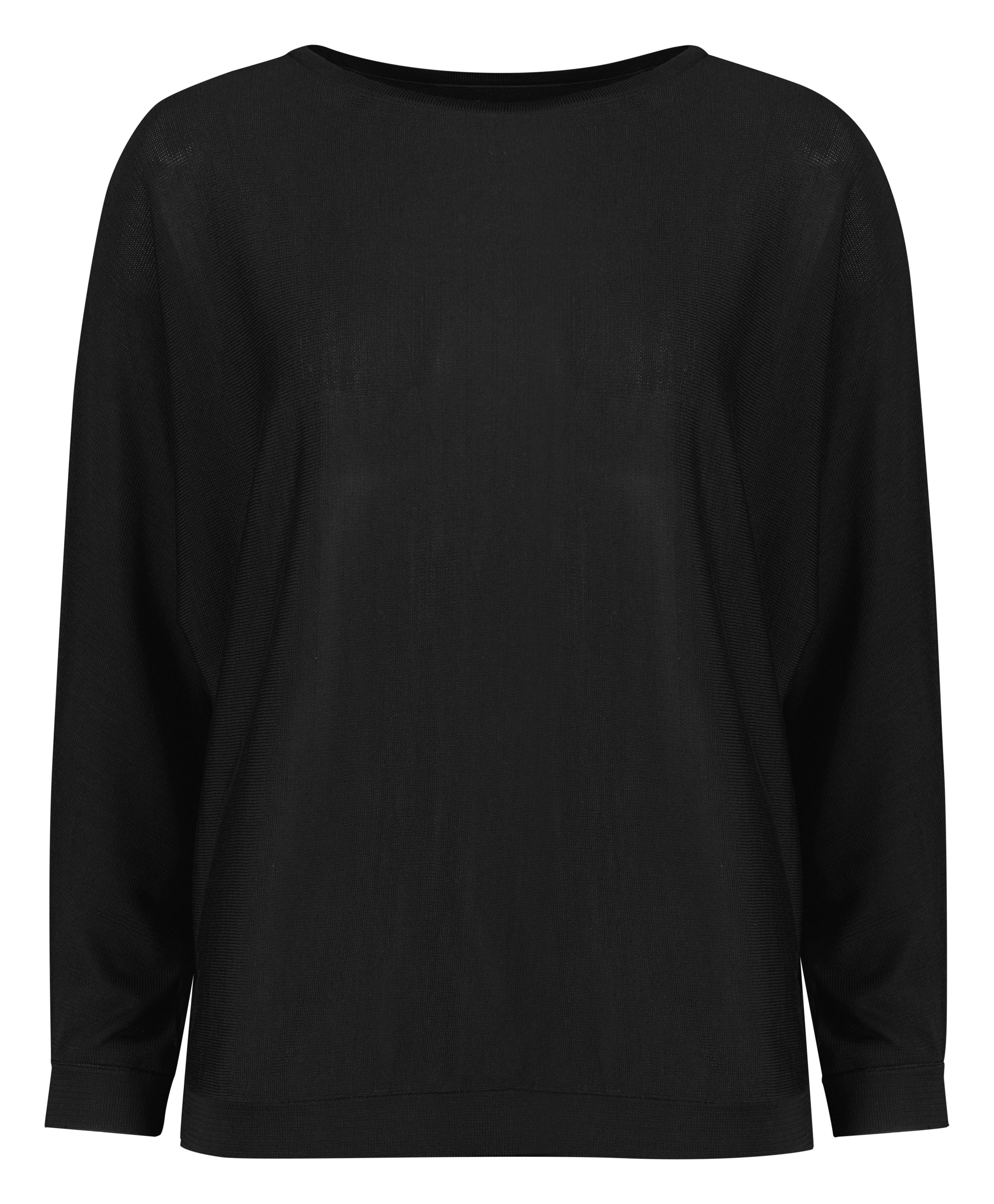 Skye Womens Batwing Sweater Top Black front view