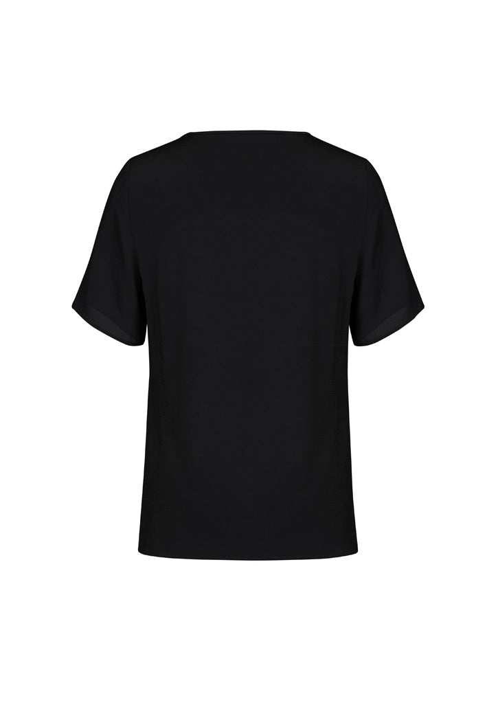 Sydney Womens Short Sleeve T-Top Black back view