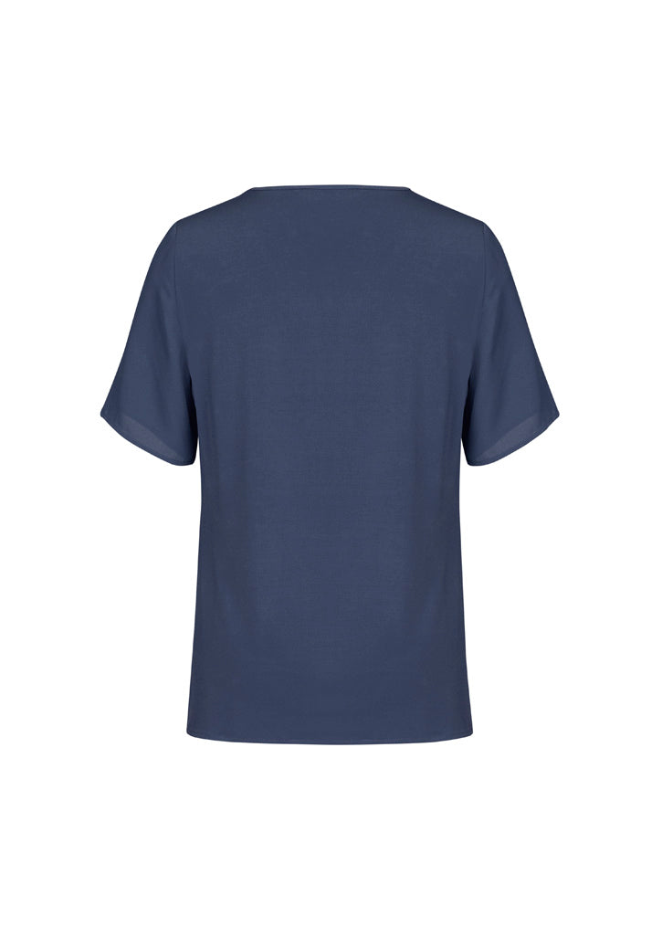 Sydney Womens Short Sleeve T-Top Storm Blue back view