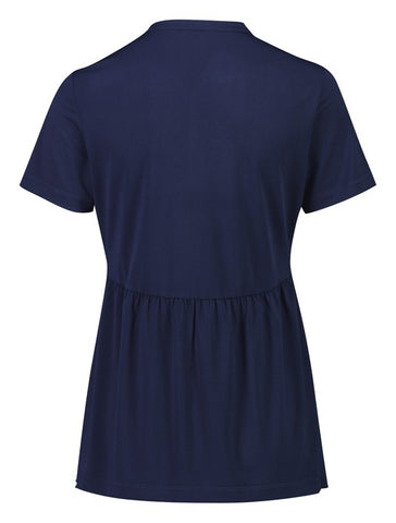 Mali Womens Stretch Tunic T-Top Navy back view
