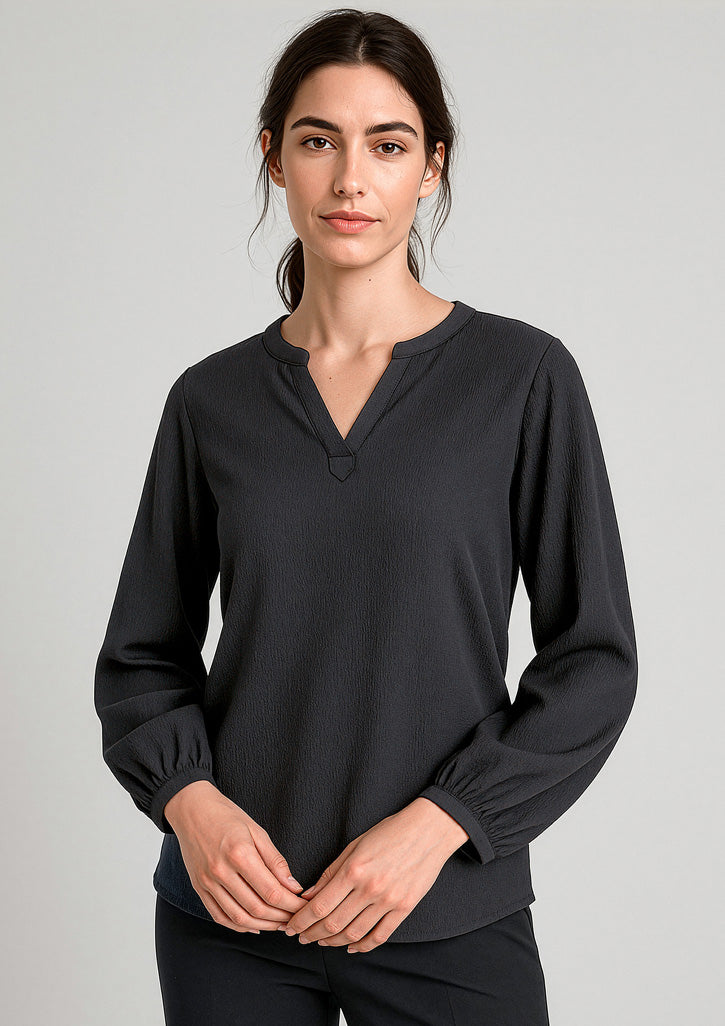 Ruché Womens Long Sleeve Shirt-RU568LL-biz-corporates-1