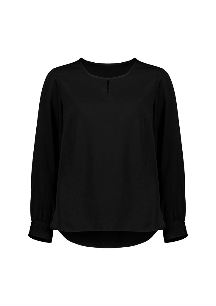 Evelyn Womens Long Sleeve Blouse Black