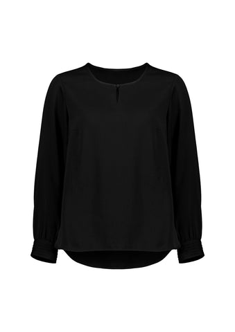 Evelyn Womens Long Sleeve Blouse Black