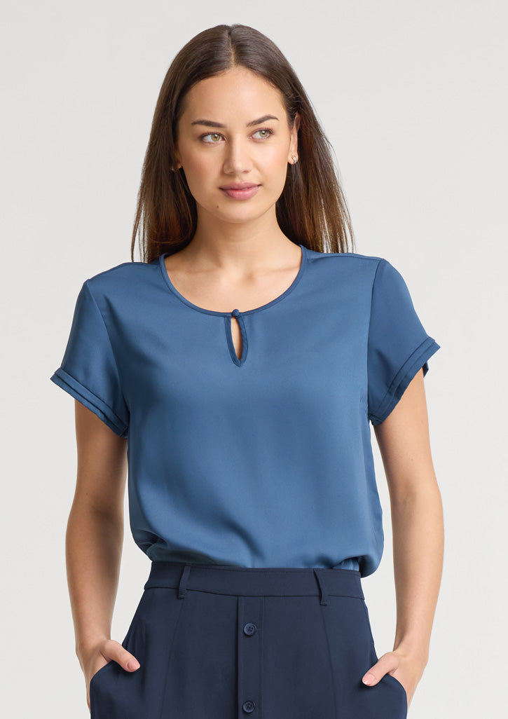 Evelyn Womens Short Sleeve Blouse-RU569LS-biz-corporates-1