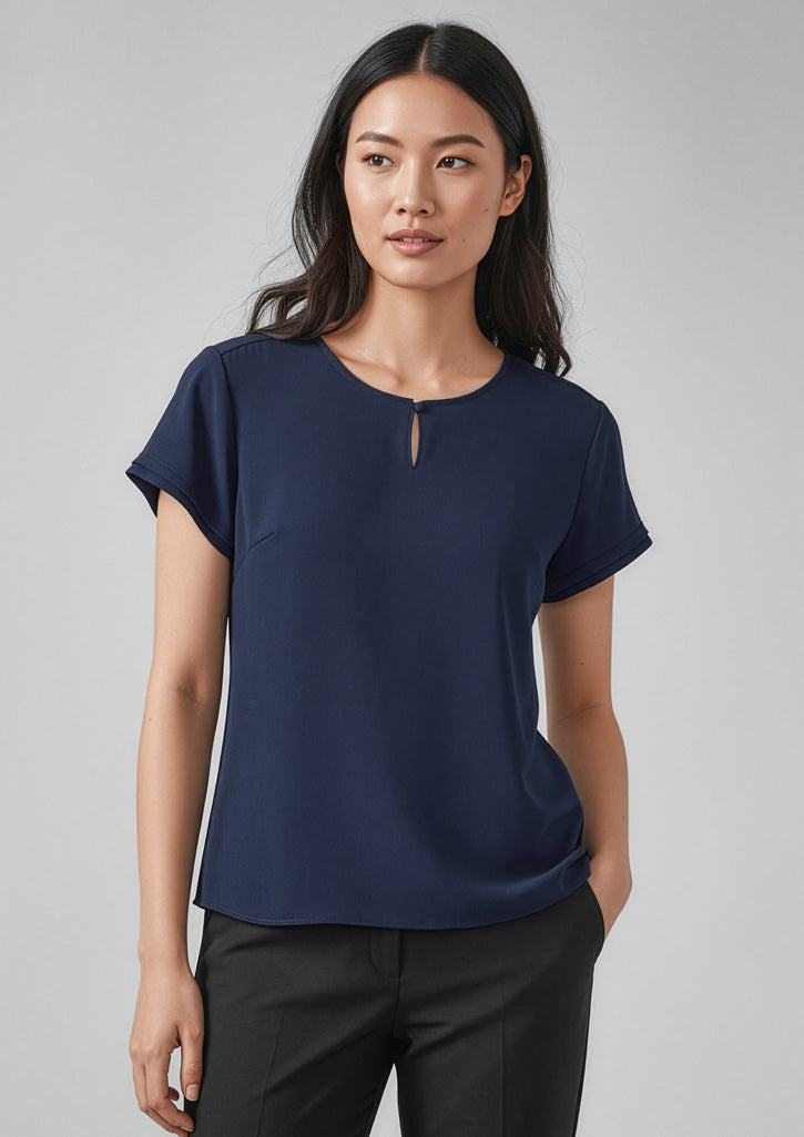 Evelyn Womens Short Sleeve Blouse-RU569LS-biz-corporates-0