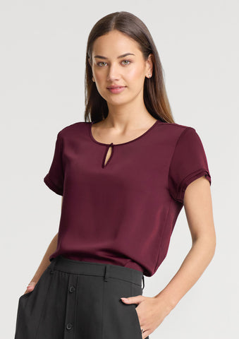 Evelyn Womens Short Sleeve Blouse-RU569LS-biz-corporates-3