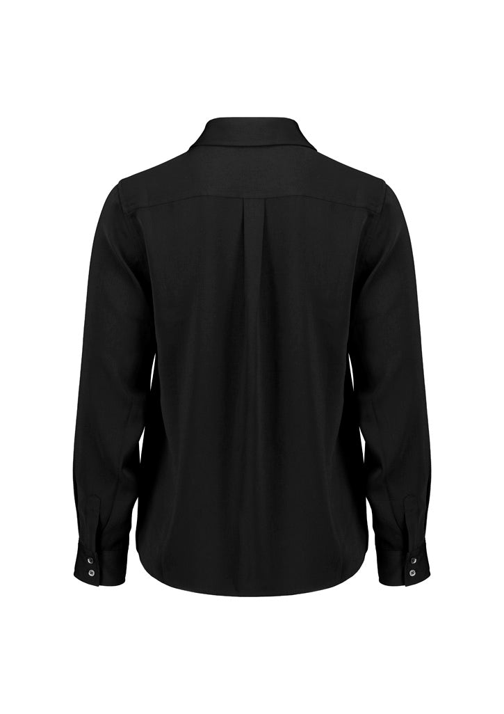 Evelyn Womens Long Sleeve Shirt Black back view