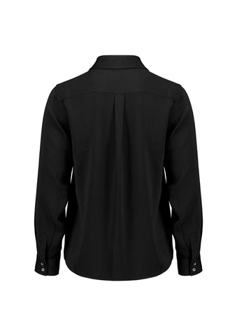 Evelyn Womens Long Sleeve Shirt Black back view