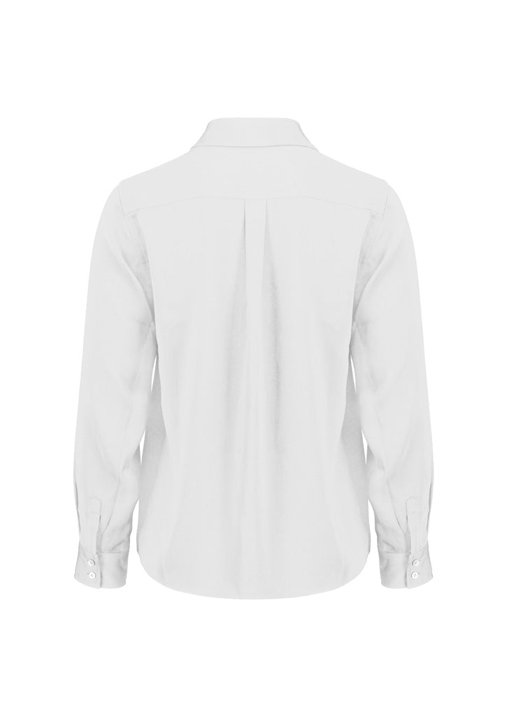 Evelyn Womens Long Sleeve Shirt Ivory back view