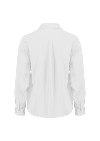Evelyn Womens Long Sleeve Shirt Ivory back view