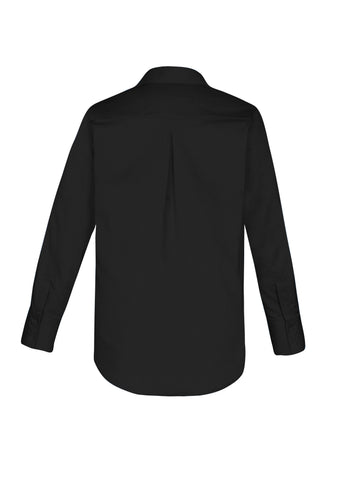 Camden Womens Long Sleeve Shirt Black back view