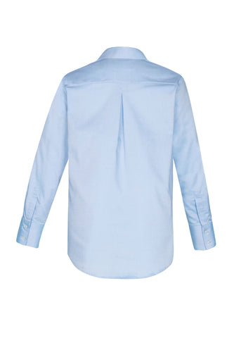 Camden Womens Long Sleeve Shirt Blue back view