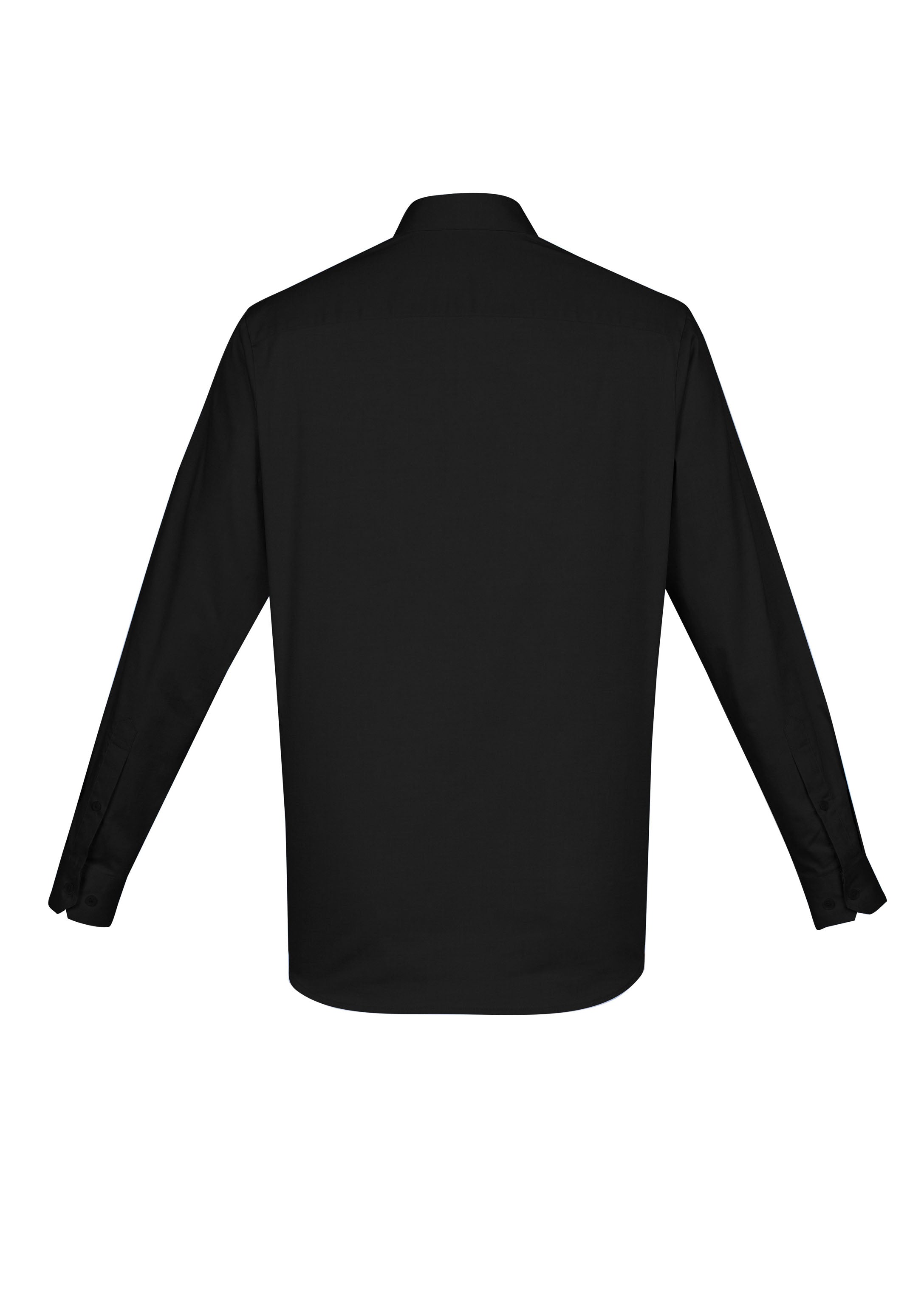 Camden Mens Long Sleeve Shirt Black back view