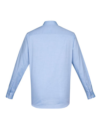 Camden Mens Long Sleeve Shirt Blue back view