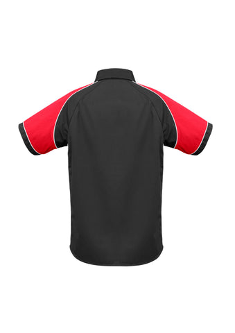 Nitro Mens Short Sleeve Shirt Black/Red/White back view