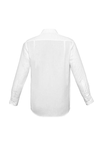 Luxe Mens Long Sleeve Shirt White back view