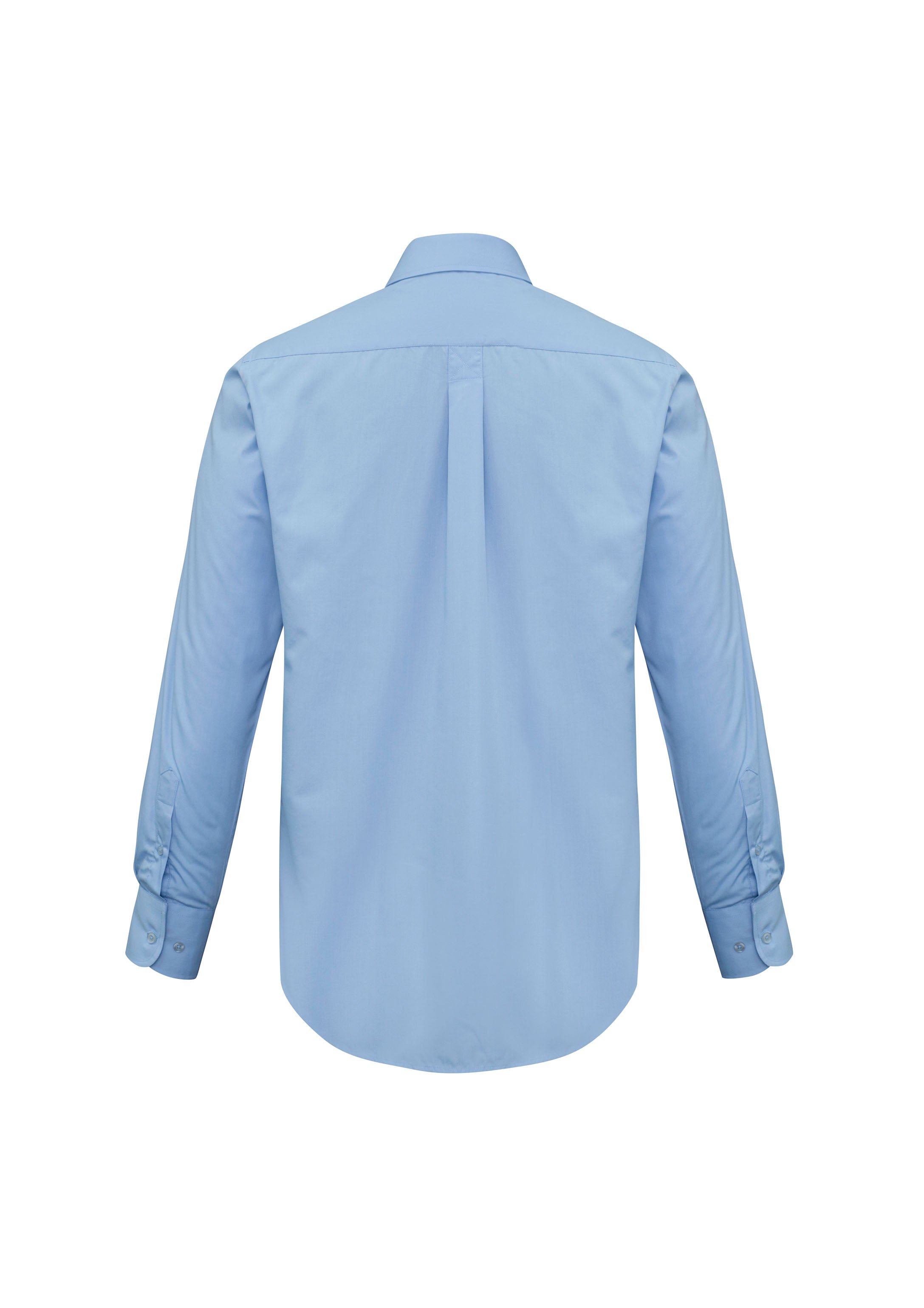 Base Mens Long Sleeve Shirt Blue back view