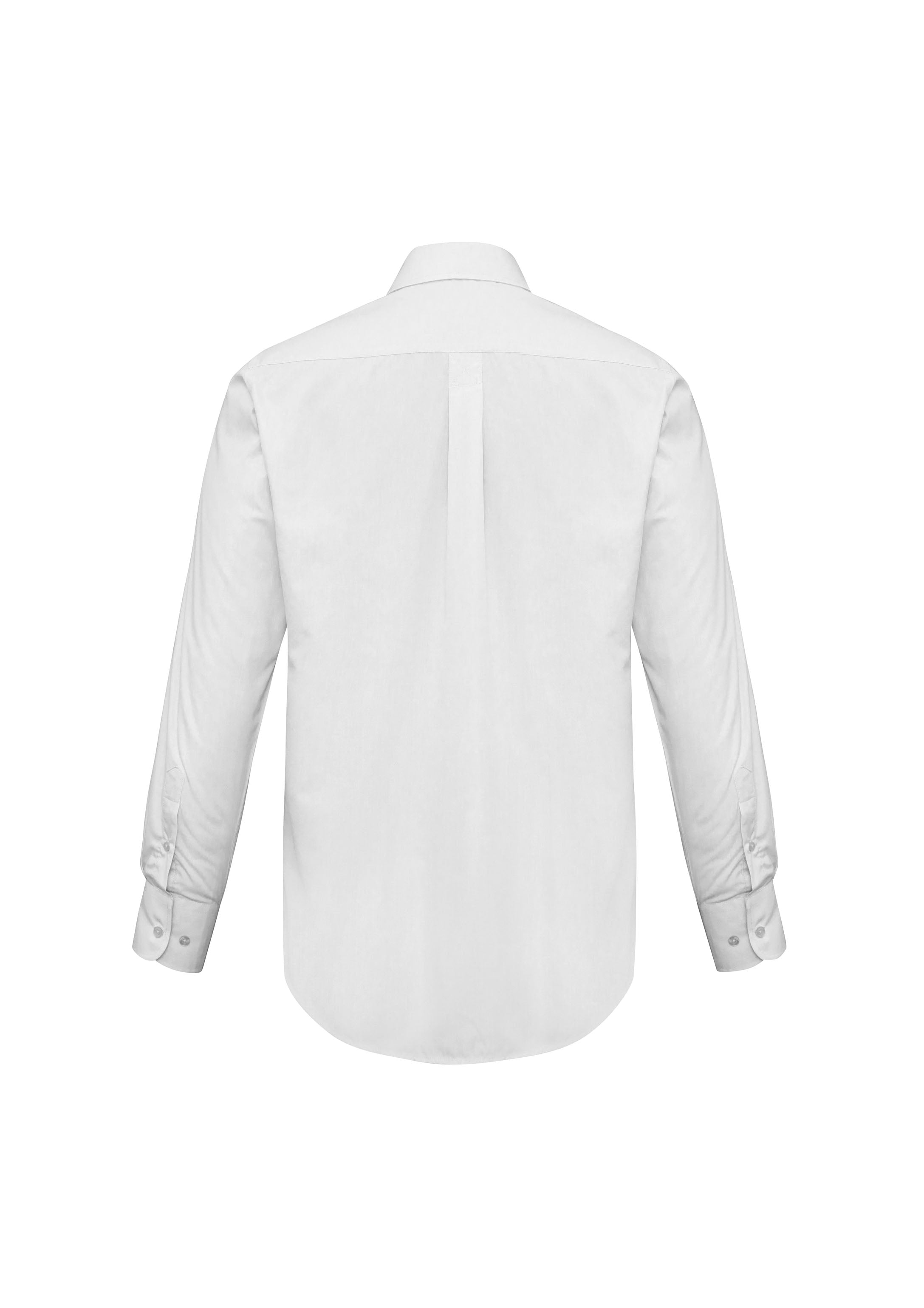 Base Mens Long Sleeve Shirt White back view