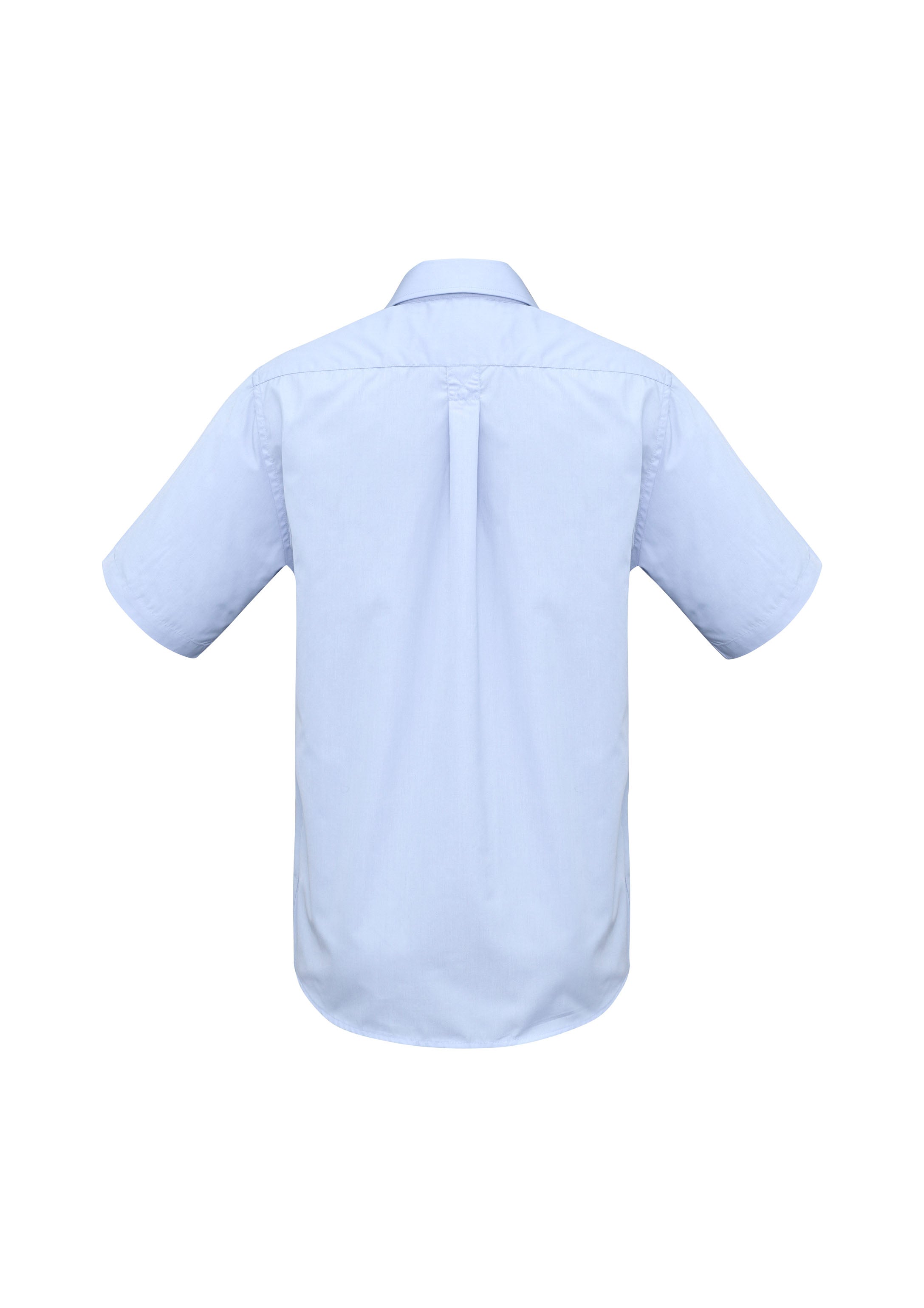 Base Mens Short Sleeve Shirt Blue back view