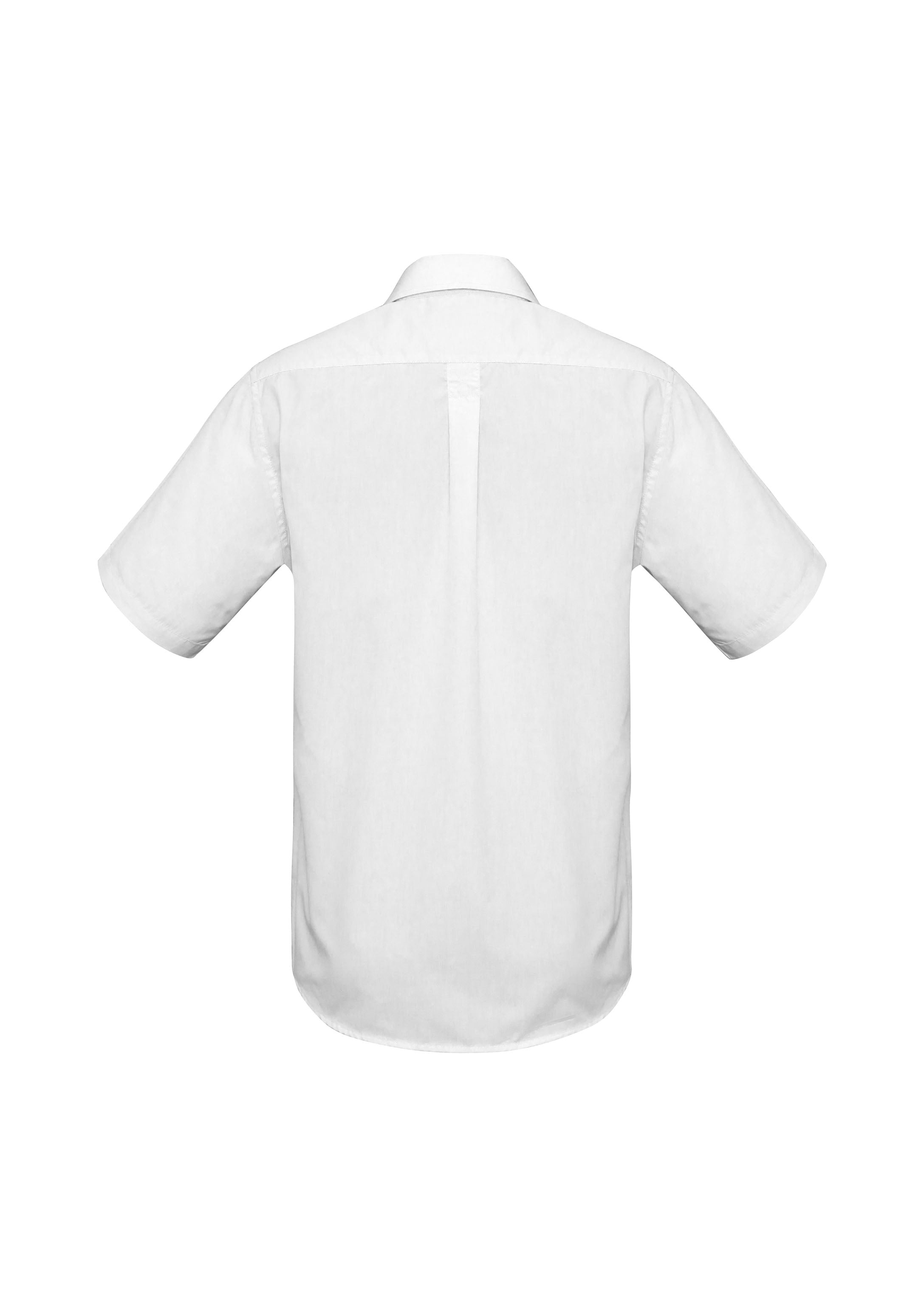 Base Mens Short Sleeve Shirt White back view
