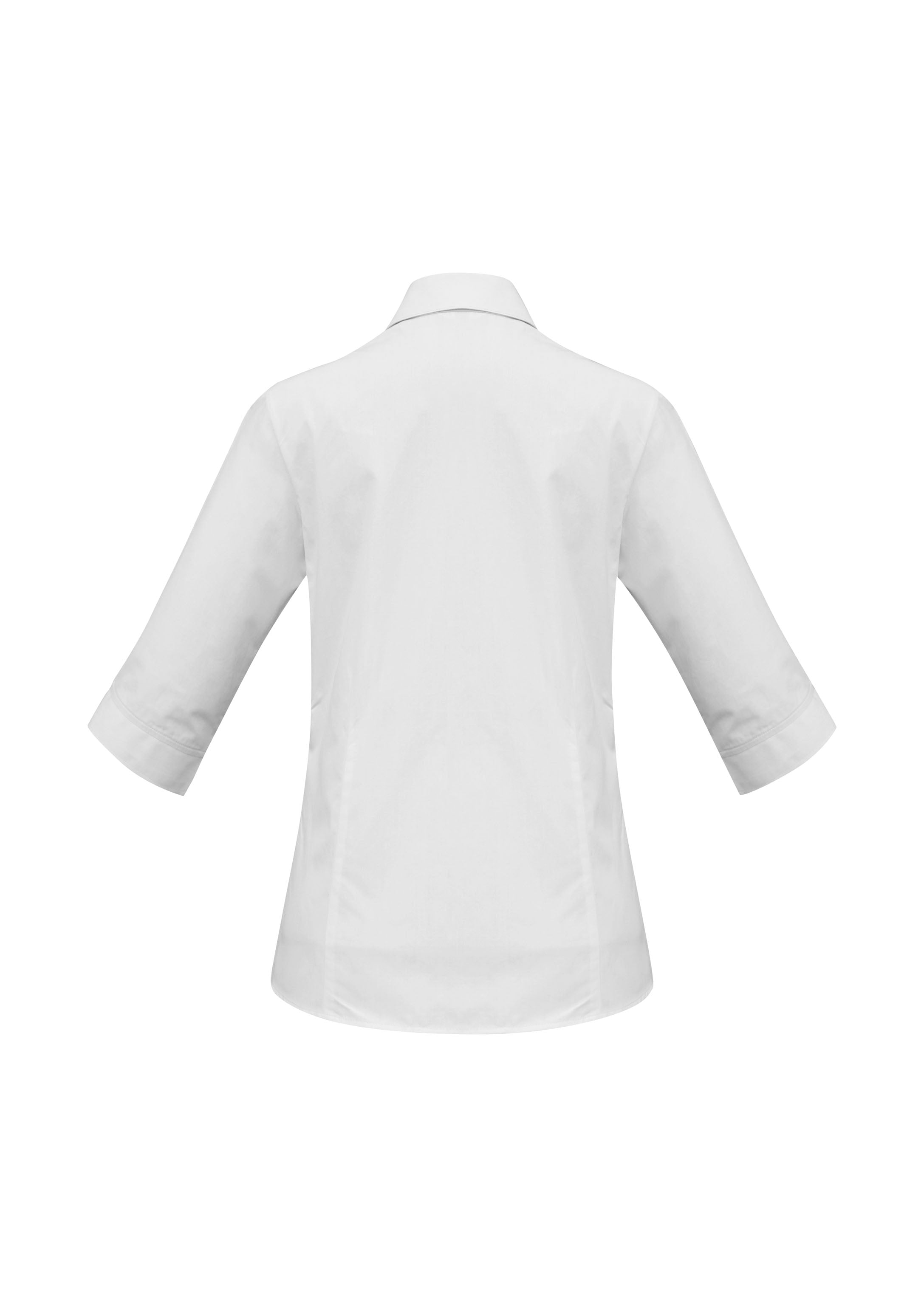 Base Womens 3/4 Sleeve Shirt White back view